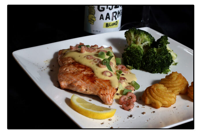 Zalm met mousselinesaus